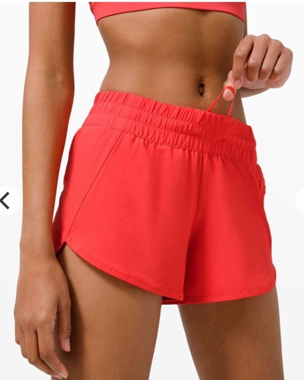 Lululemon Pink Punch Tracker Short V 4" Womens Size 18